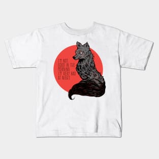 Midnight grumpy fox Kids T-Shirt